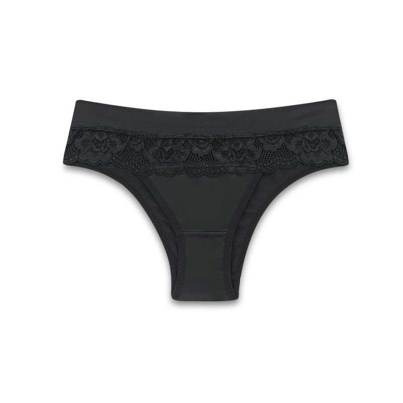 Calcinha modelo tanga em poliamida e renda