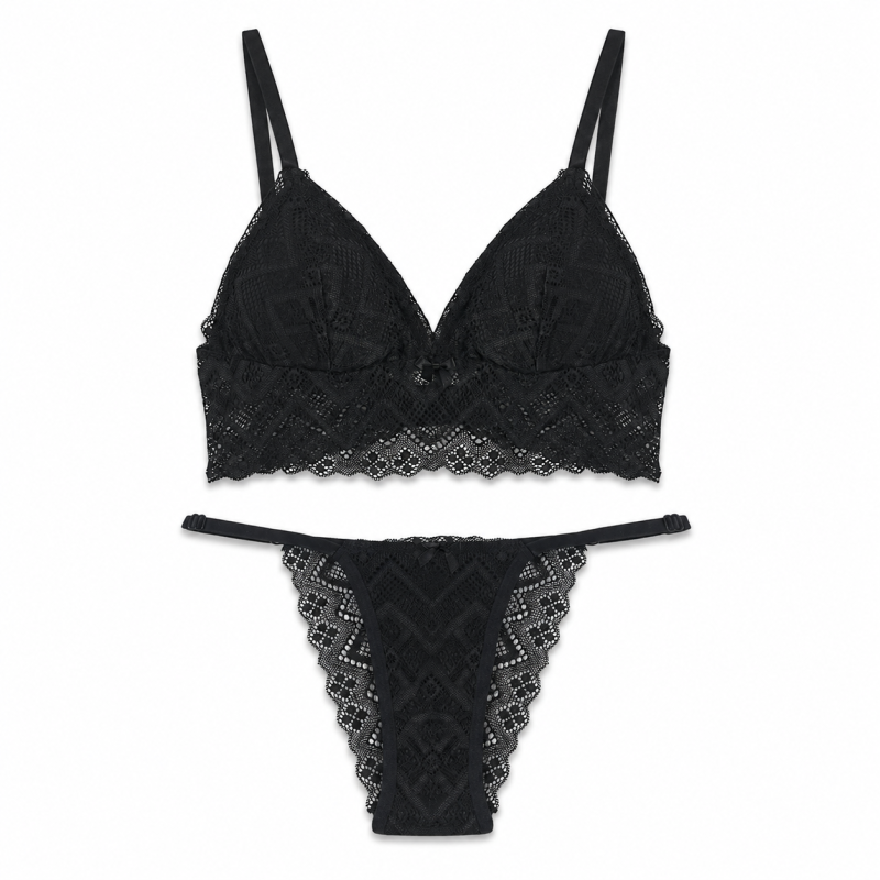 Conjunto sutiã e calcinha em renda